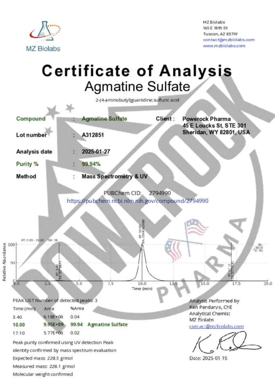 Chromatogram Agmatine Sulfate